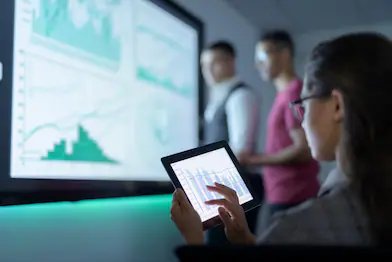Businesswoman using Tablet